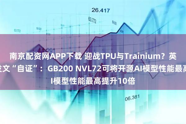 南京配资网APP下载 迎战TPU与Trainium？英伟达再度发文“自证”：GB200 NVL72可将开源AI模型性能最高提升10倍